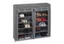 relaxdays Schuhschrank Stoff 12 Fächer Anthrazit Bild 2