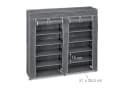 relaxdays Schuhschrank Stoff 12 Fächer Anthrazit Bild 5