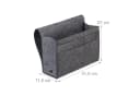relaxdays Betttasche mit Klettverschluss Grau Filz Organizer Bild 4