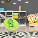 relaxdays Faltbarer Campingstuhl Moonchair für Kinder Grün/Weiß Schwarz Bild 1