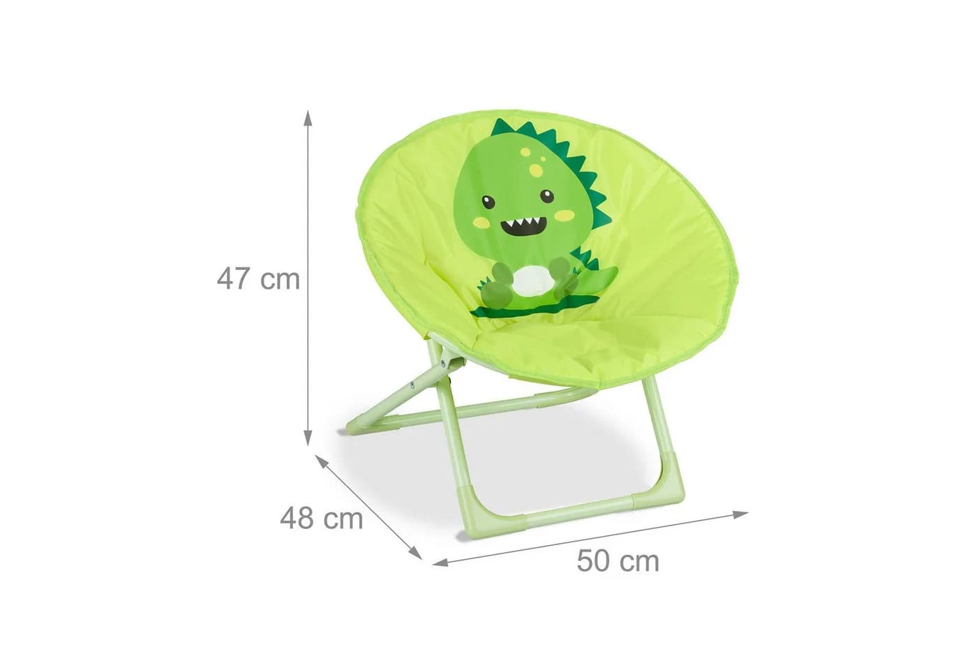 relaxdays Faltbarer Campingstuhl Moonchair für Kinder Grün/Weiß Schwarz - Bild 4