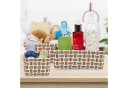 relaxdays Aufbewahrungskorb 4er Set geflochte Weiss-braun Bild 1