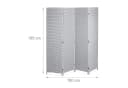 relaxdays Paravent Raumteiler 4 teilig, Weiss-Grau Bild 4