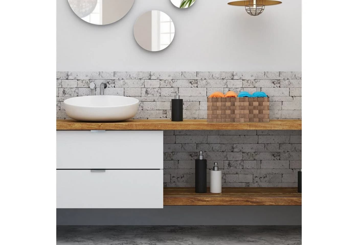 relaxdays Aufbewahrungskorb Flechtoptik 4er Set Braun