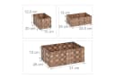 relaxdays Aufbewahrungskorb Flechtoptik 4er Set Braun Bild 4