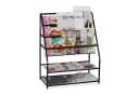 relaxdays Zeitschriftenregal Schwarz Metall Gitter Design Bild 2