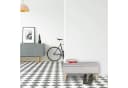 relaxdays Sitzbank Samt mit Stauraum Hellgrau Eukalyptus Bild 1