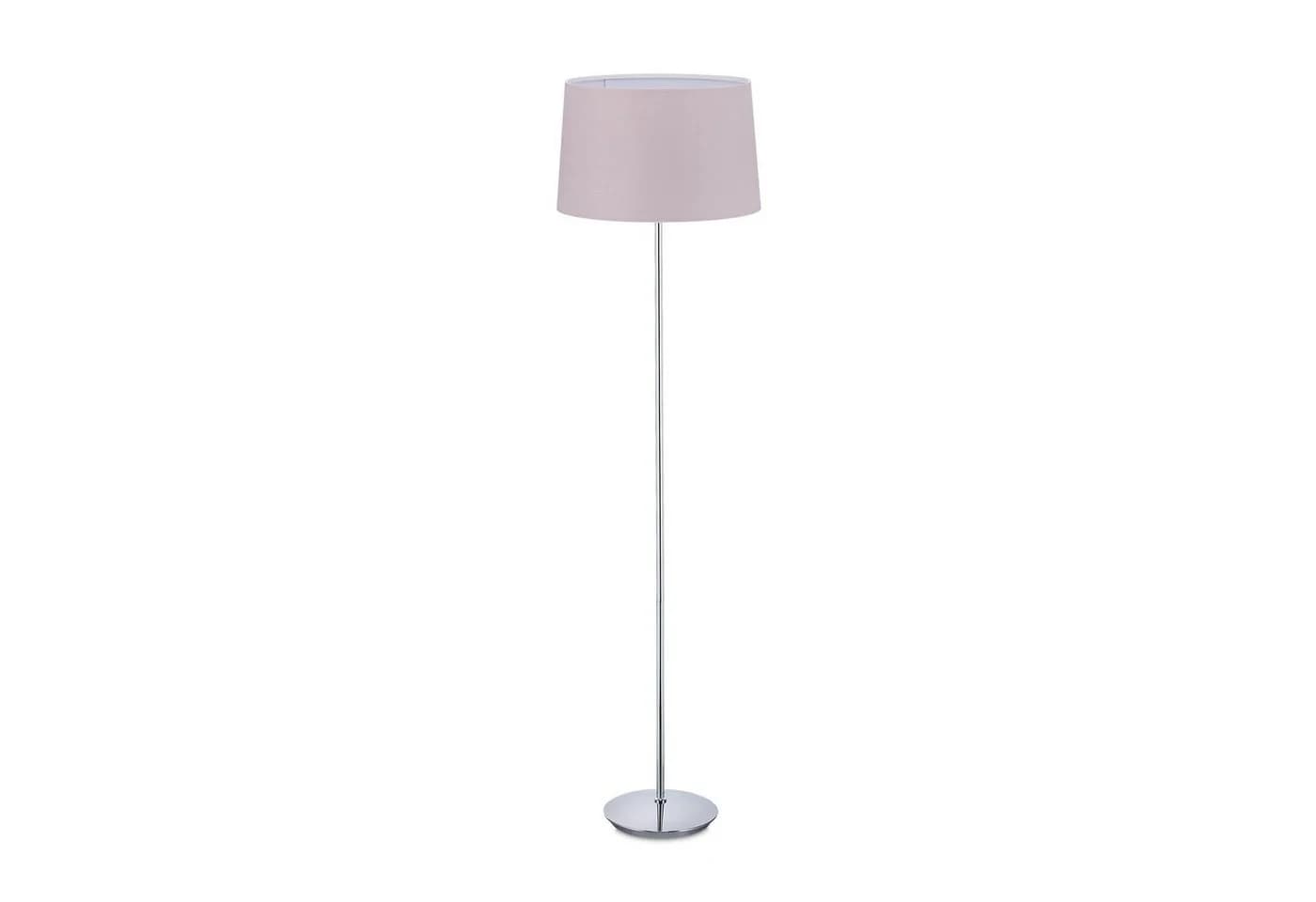 relaxdays Stehlampe mit Stoffschirm Lila Silber Chrom-Fuß - Bild 2
