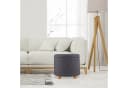 relaxdays Runder Sitzhocker mit Stauraum und gepolsterter Sitzfläche, braun Bild 5