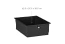 relaxdays Badrollwagen 3 Schubladen Schwarz mit Rollen Bild 5