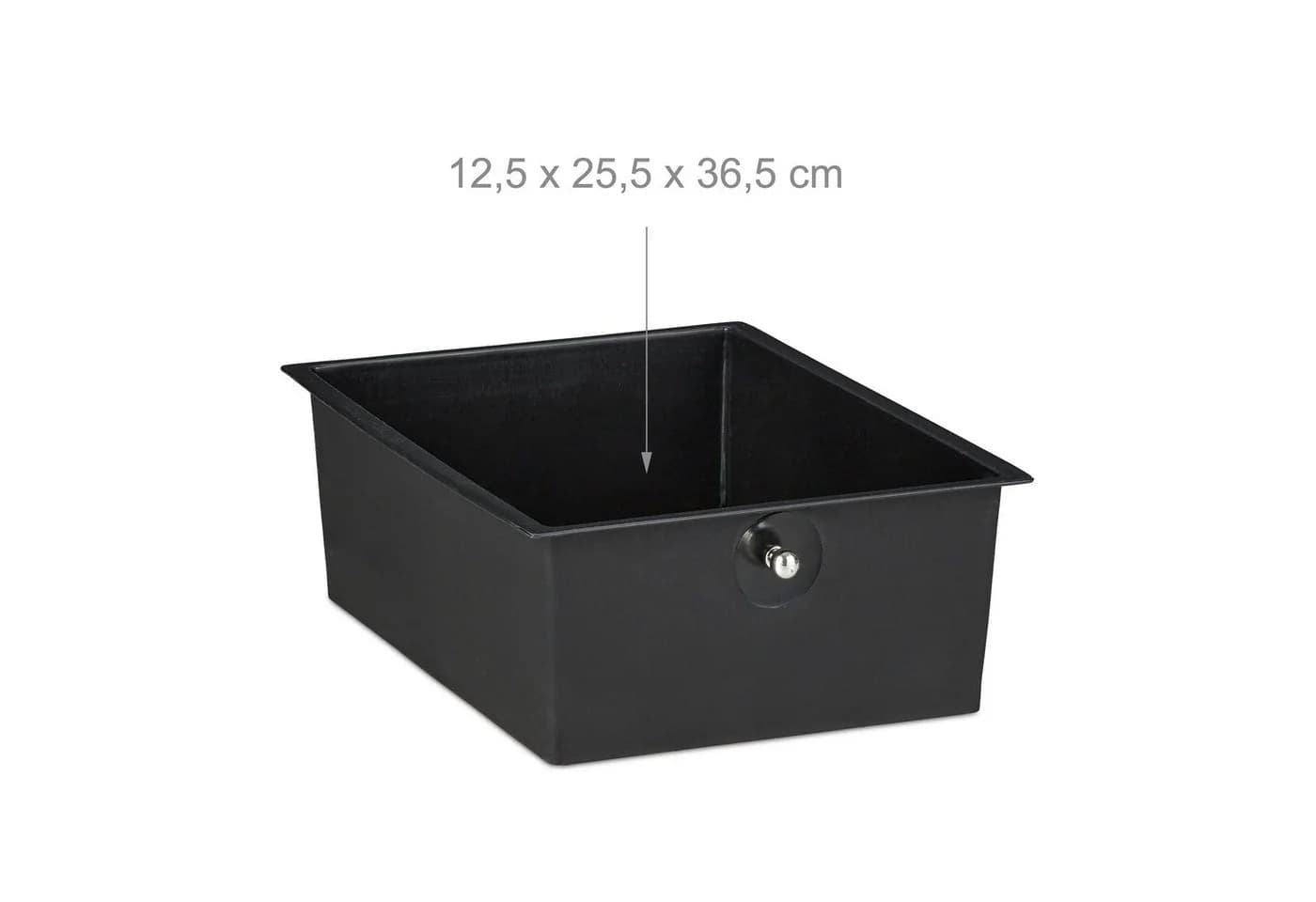 relaxdays Badrollwagen 3 Schubladen Schwarz mit Rollen - Bild 5