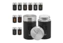 relaxdays Gewürzstreuer 12er Set Schwarz Silber Modernes Design Bild 2