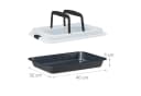 relaxdays Ofenschale Backblech mit Deckel 3in1 Schwarz Bild 5