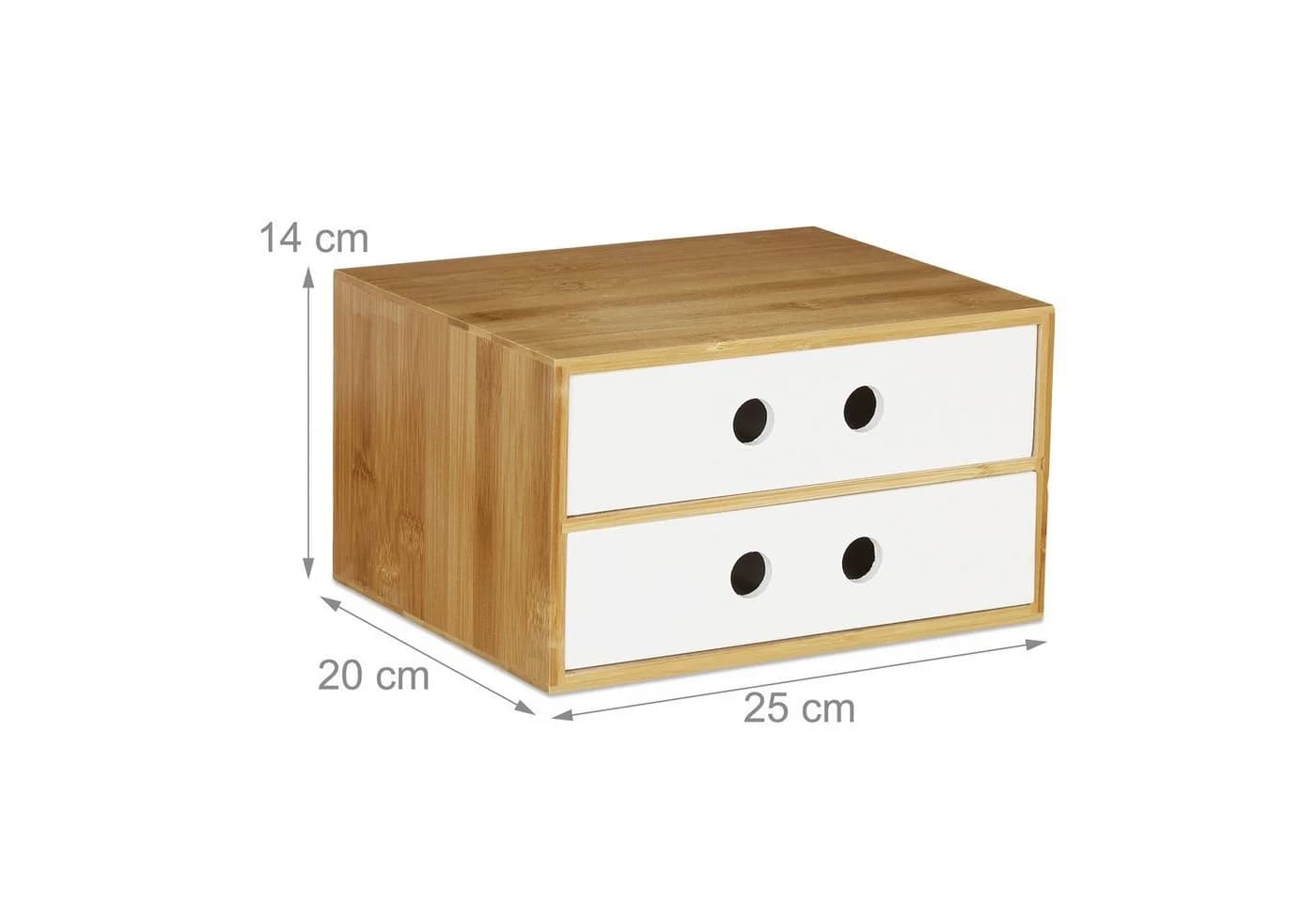 RELAXDAYS Schreibtischaufsatz Organizer 2 Schubladen Weiß - Bild 4