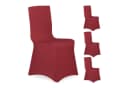 relaxdays Stuhlhusse 4er Set Dunkelrot Elastisch Bild 2