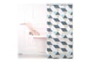 relaxdays Duschrollo Geometrisch Grau Blau Beige Modern Bild 2