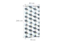 relaxdays Duschrollo Geometrisch Grau Blau Beige Modern Bild 4