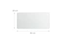relaxdays Glas-Magnetboard Weiß Modernes Design Bild 4
