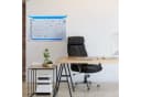 relaxdays Memoboard Whiteboard Planer Weiß Silber Magnettafel Bild 1