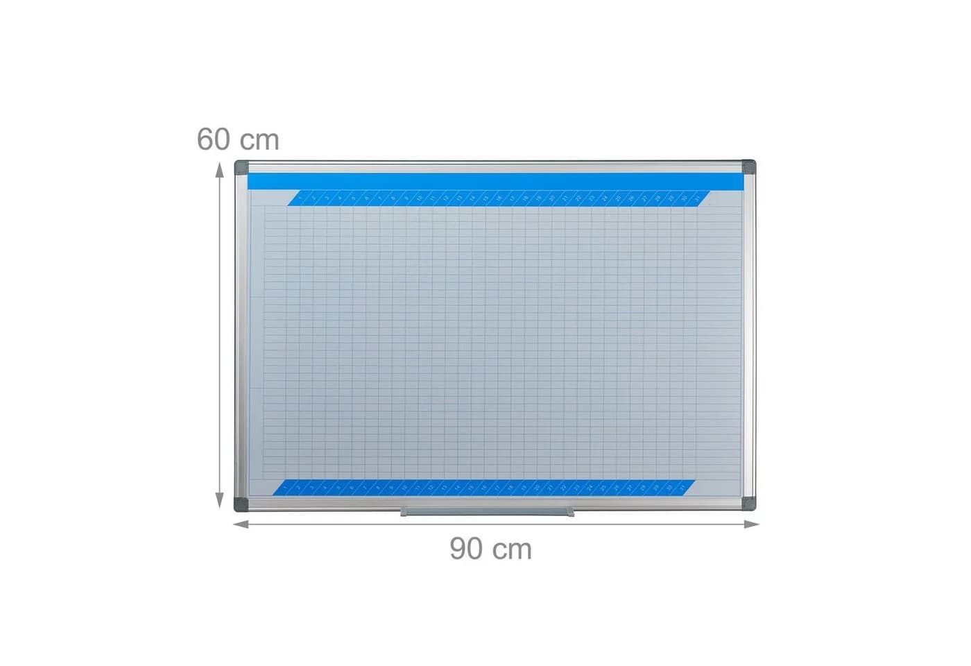 relaxdays Memoboard Whiteboard Planer Weiß Silber Magnettafel - Bild 4