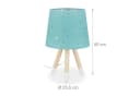 relaxdays Nachttischlampe Kinderzimmer Sterne Mint Bild 4