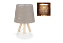relaxdays Nachttischlampe Kinderzimmer Sterne Grau Bild 2