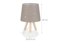 relaxdays Nachttischlampe Kinderzimmer Sterne Grau Bild 4