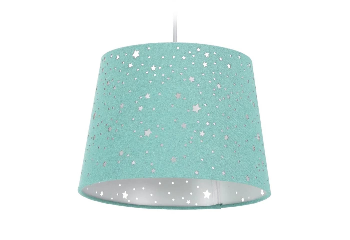 relaxdays Pendelleuchte Kinderzimmerlampe Sterne, Tuerkis - Bild 2