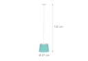 relaxdays Pendelleuchte Kinderzimmerlampe Sterne, Tuerkis Bild 4