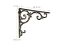 Relaxdays Wandregalhalter 2er Set antik Bronze Bild 4