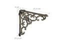relaxdays Regalhalter 2er Set Gusseisen Antik Bronze Bild 4