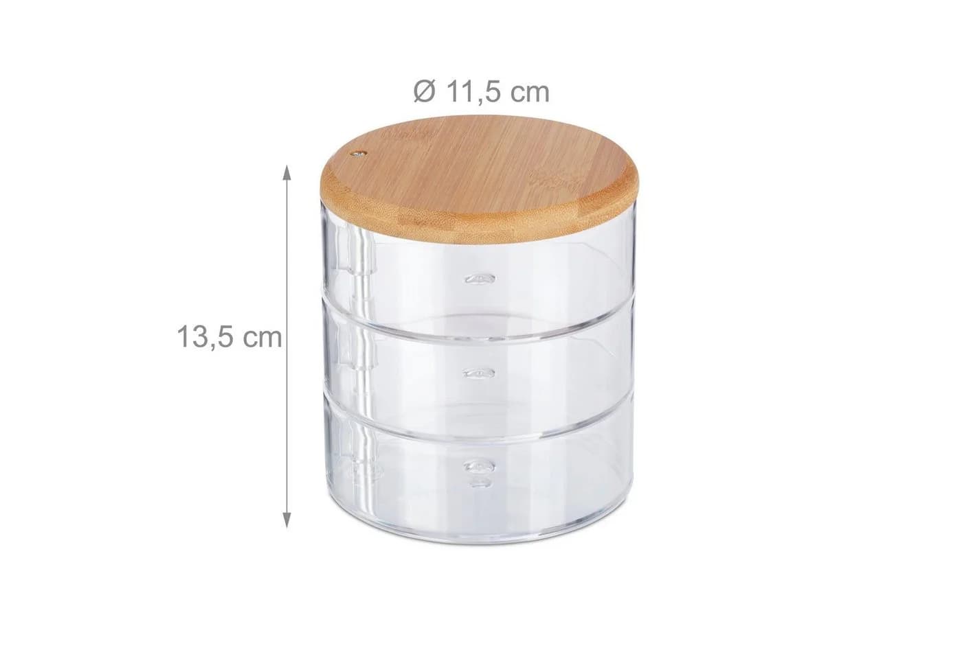 relaxdays Make-Up Organizer mit 3 Fächern transparent - Bild 4