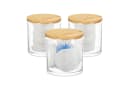 relaxdays Wattestäbchenspender 3er Set Acryl Organizer Bad Bild 2