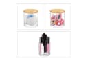 relaxdays Wattestäbchenspender 3er Set Acryl Organizer Bad Bild 3