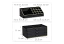 relaxdays Make-Up Organizer 3 Schubladen Schwarz-Gold Bild 5