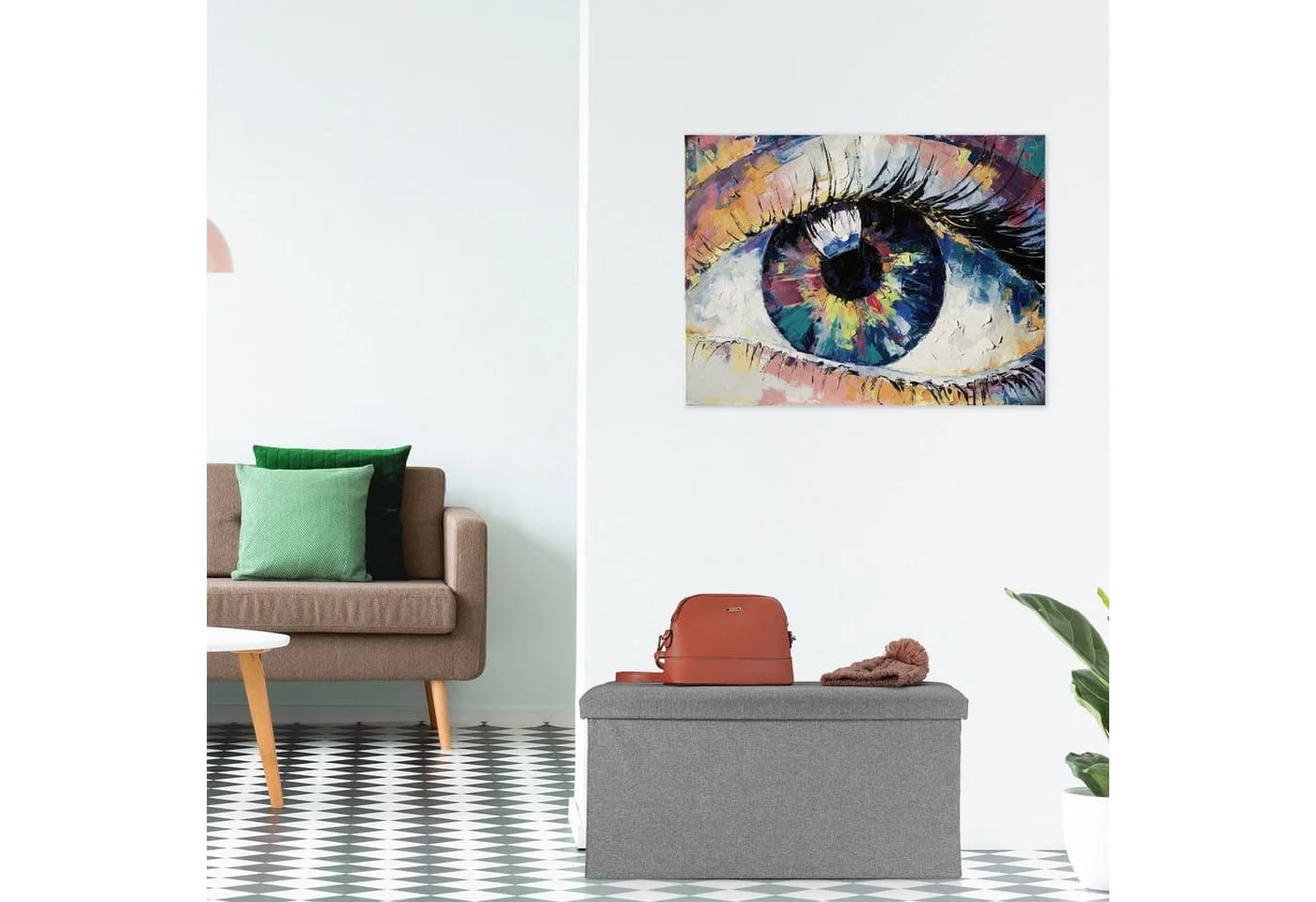relaxdays Sitzbank Leinen Optik Hellgrau mit Stauraum
