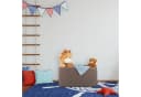 relaxdays Sitzbank Leinen Optik Hellgrau mit Stauraum Bild 5