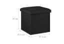relaxdays Sitzhocker mit Stauraum Schwarz Faltbar Gepolstert Bild 4