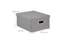 relaxdays Aufbewahrungsbox mit Deckel 2er Set Grau Bild 4