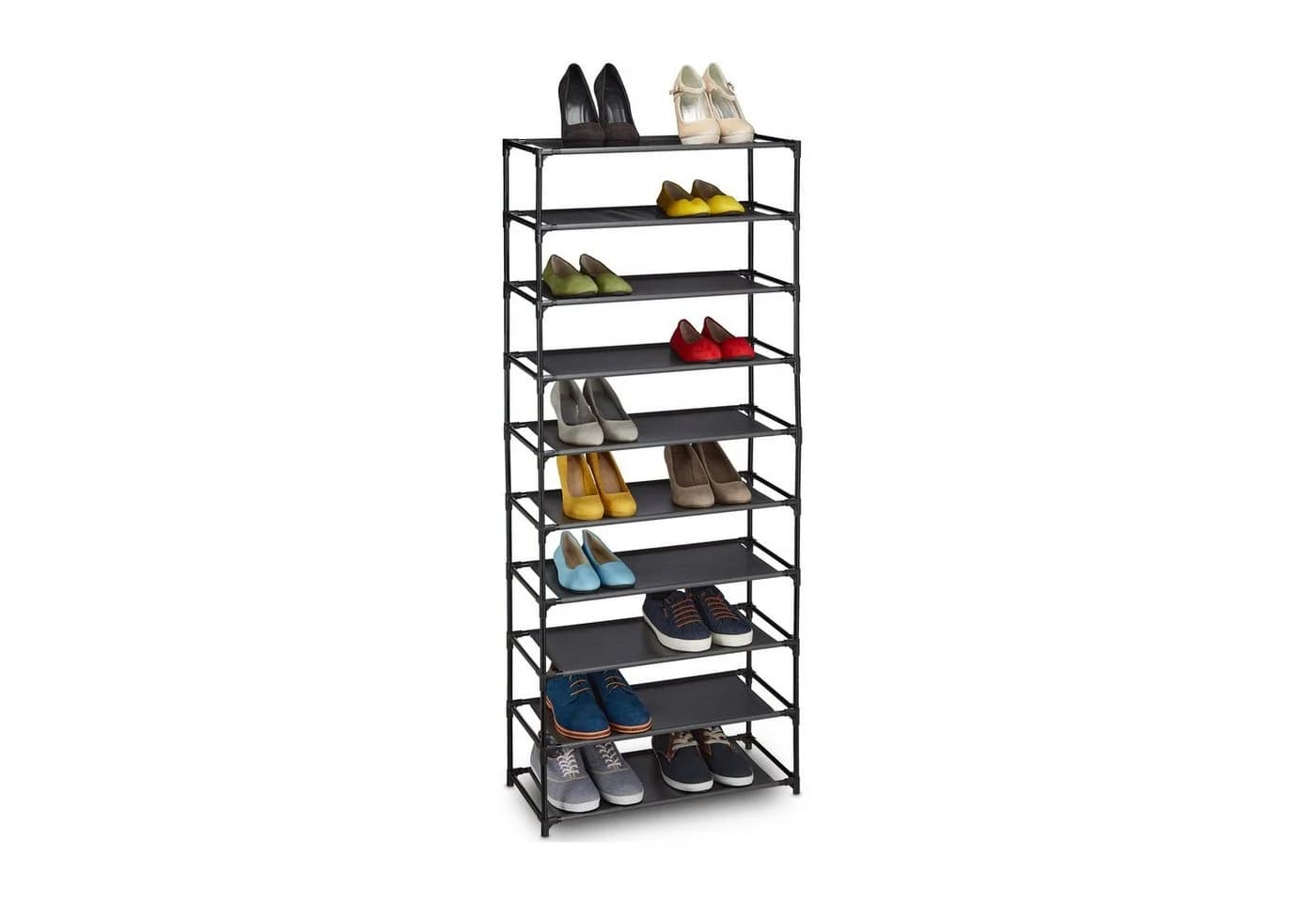 relaxdays Schuhständer 10 Ebenen Stecksystem Schwarz - Bild 2