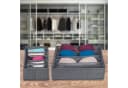 relaxdays Schubladeneinsatz 4 tlg. Unterwäsche Organizer Set Dunkelgrau Bild 1