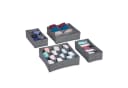 relaxdays Schubladeneinsatz 4 tlg. Unterwäsche Organizer Set Dunkelgrau Bild 2