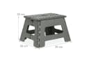 relaxdays Sitzhocker Klapphocker faltbar M Hellgrau Bild 4