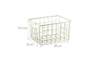 relaxdays Allzweckkorb Drahtkorb 3er Set Gold Metall Bild 4