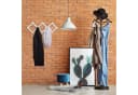 relaxdays Wandgarderobe Holz faltbar weiß 10 Haken Bild 1
