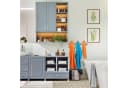 relaxdays Wandgarderobe Holz faltbar weiß 10 Haken Bild 3