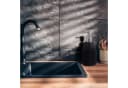 relaxdays Seifenspender Edelstahlpumpe Rille Grau Silber Bild 5