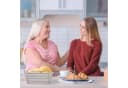 relaxdays Brotkorb Metall mit Stoffeinsatz grau Bild 3