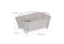 relaxdays Brotkorb Metall mit Stoffeinsatz grau Bild 4