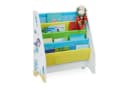 relaxdays Kinderregal mit 4 bunten Stofffächern Weiß Bild 2